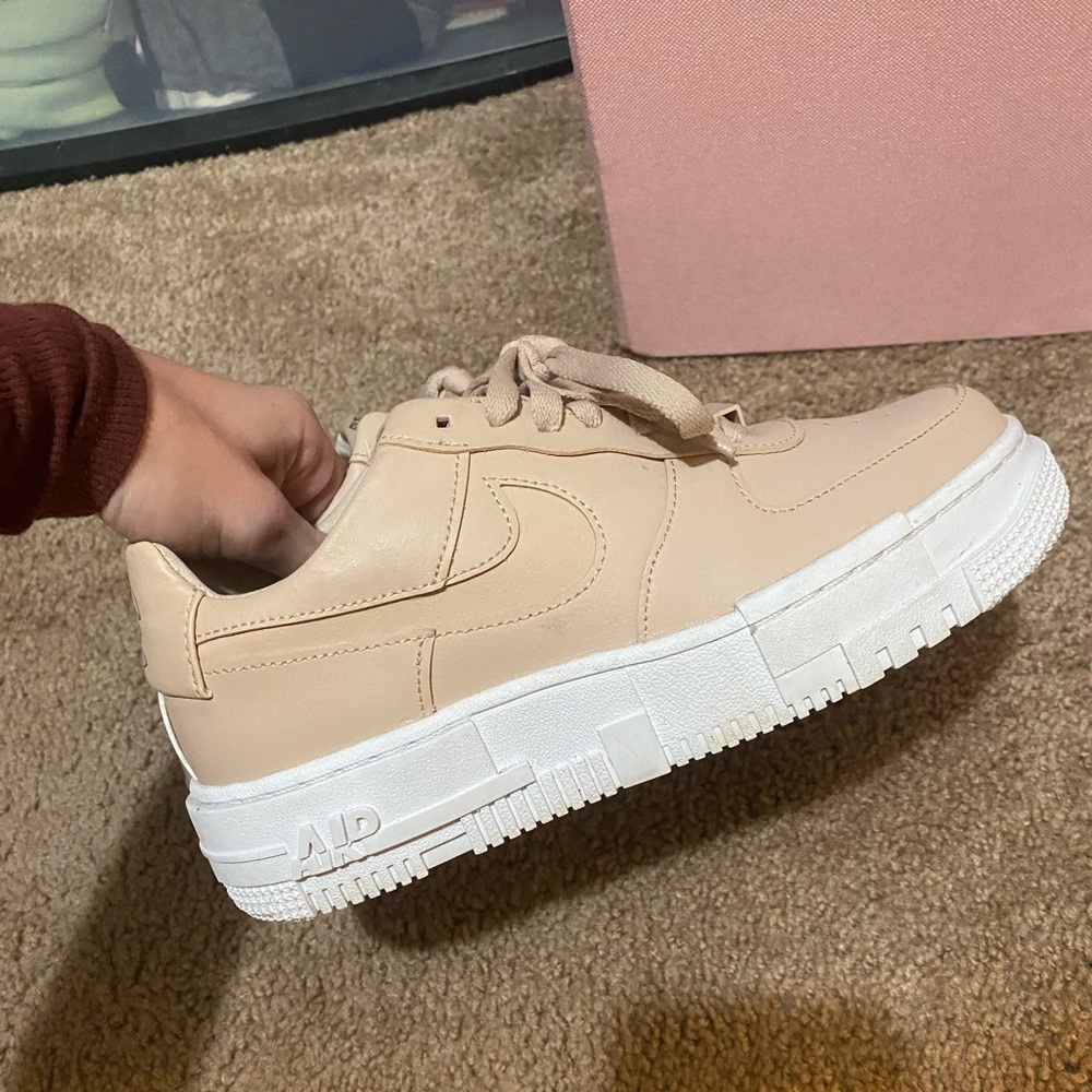 Pinkish nude Nike Air Force 1 pixel